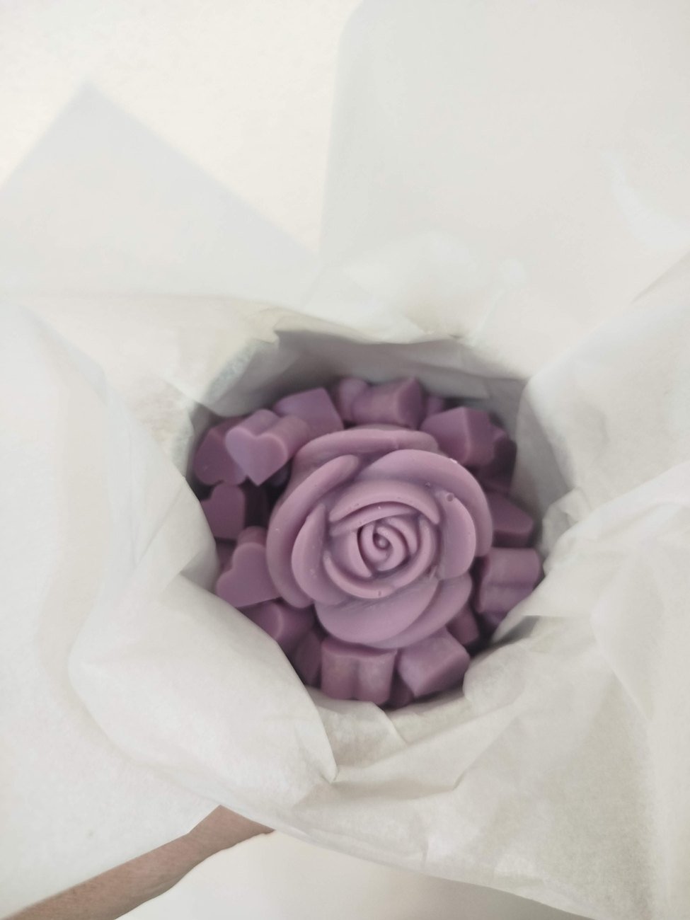 Wax melts en lata con rosa