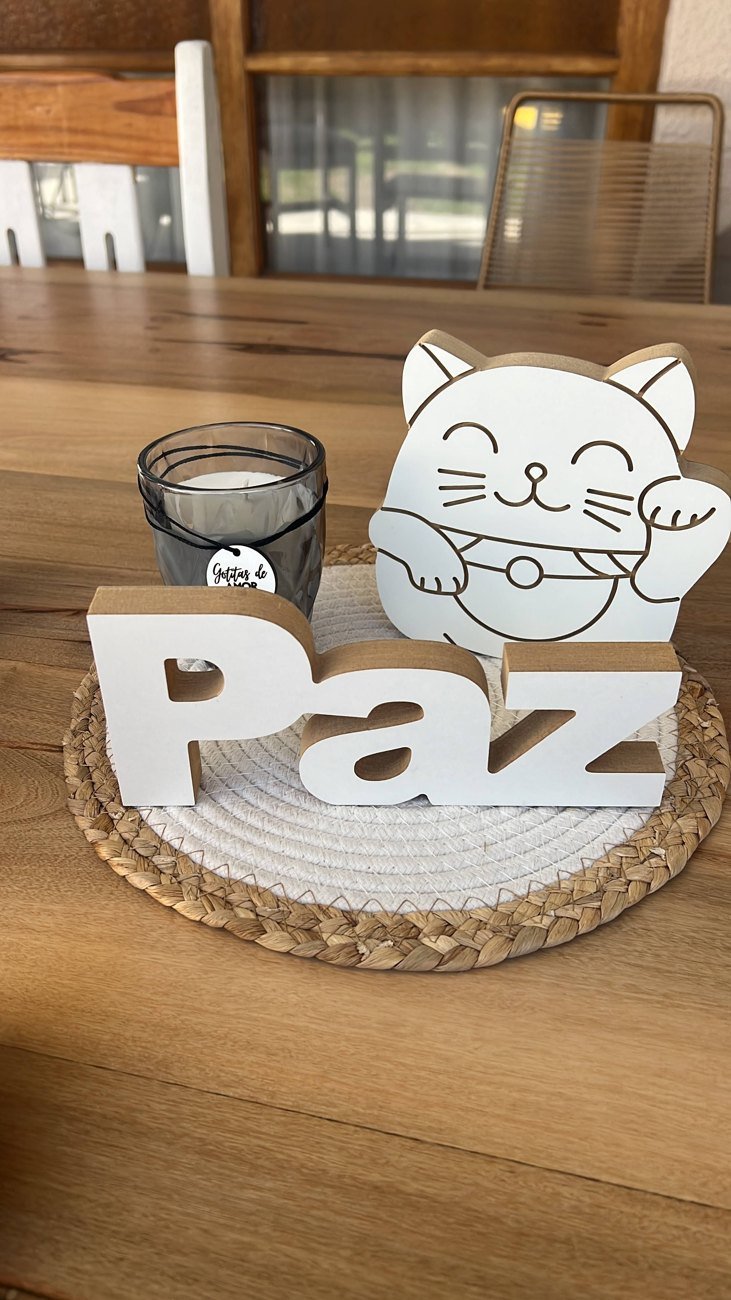 Set Paz con gato de la fortuna